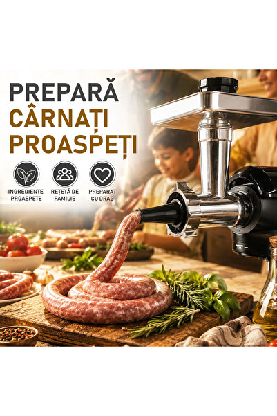 IMA TREND Set de accesorii 2-în-1 pentru mixer, mașină de tocat carne, storcător de roșii, accesorii pentru cârnați și crochete