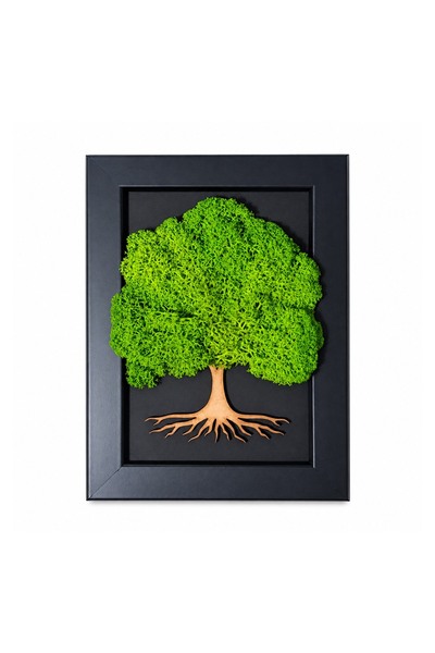 Ellis Garden Ramă decorativă cu licheni stabilizați, Arborele Vieții, 10 x 15 cm