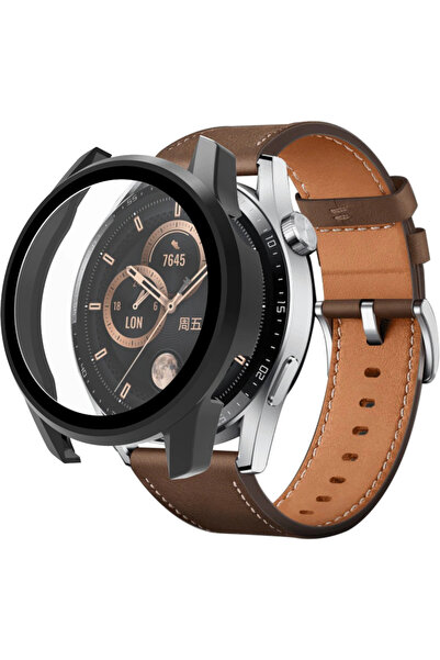 XGSM Carcasă 2 în 1 + Sticlă securizată pentru Huawei Watch GT 3 42mm, Negru