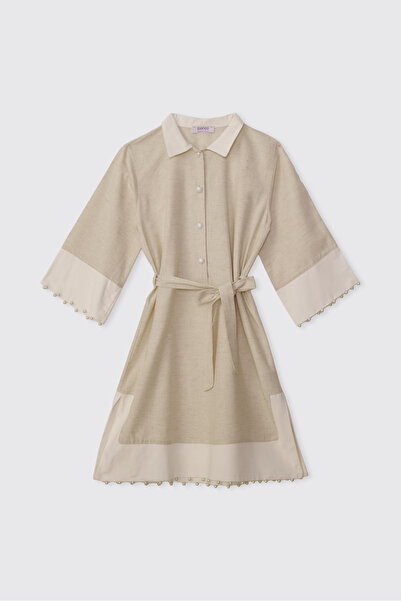 Panço Girl's Beige Dress