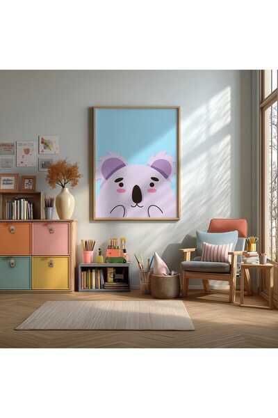 KEYFHOME Drăguț Koala înrămat MDF Tablou Poster Camera Bebelușului Decor de p...