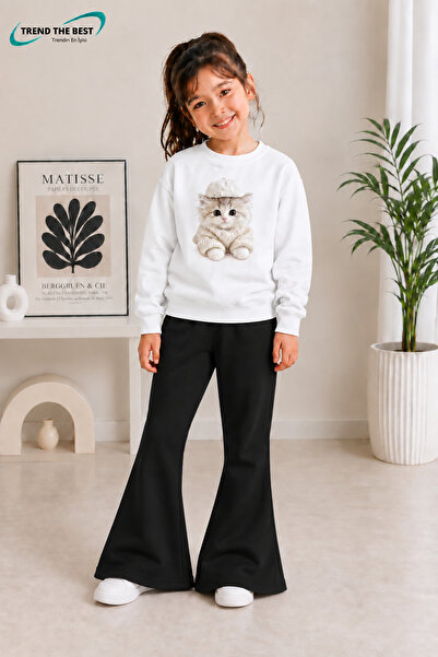 TREND THE BEST Trendin En İyisi Winter, Spring, and Autumn Girls' Black Spani...