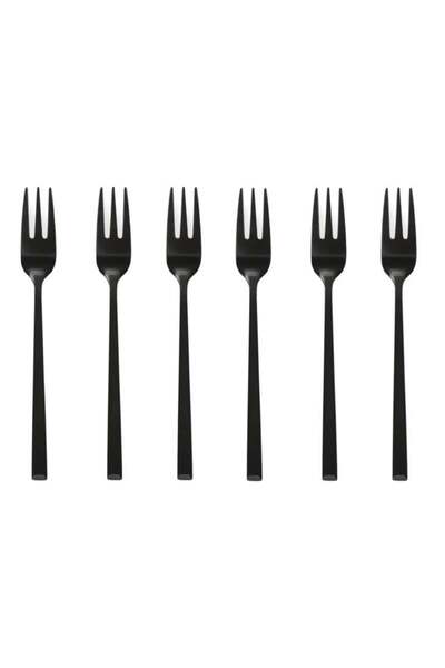 Ambition Set de furculițe pentru tort, 6 piese, Como Negru