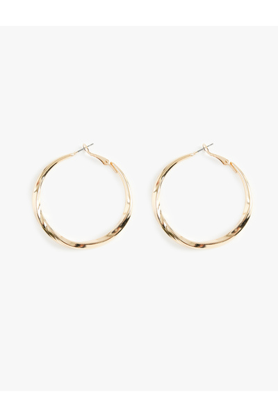 Koton Steel Twist Hoop Earrings