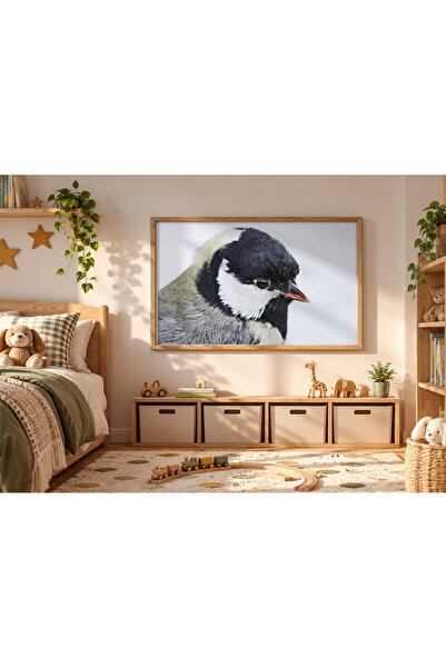 KEYFHOME Tablou MDF cu rama de pasăre mare, poster, decor de perete pentru su...