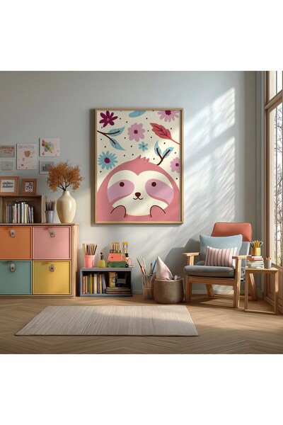 KEYFHOME Poster de pictură MDF cu animale leneșe drăguțe pentru copii, cadou ...