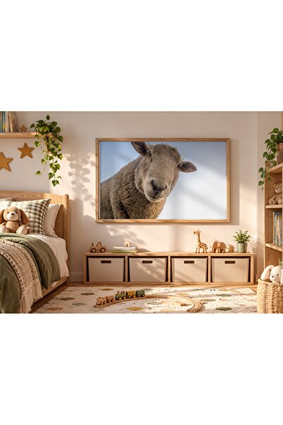 KEYFHOME Ovčji pejzaž, uokvireni MDF poster, dekoracija zida za dečiju sobu, ...