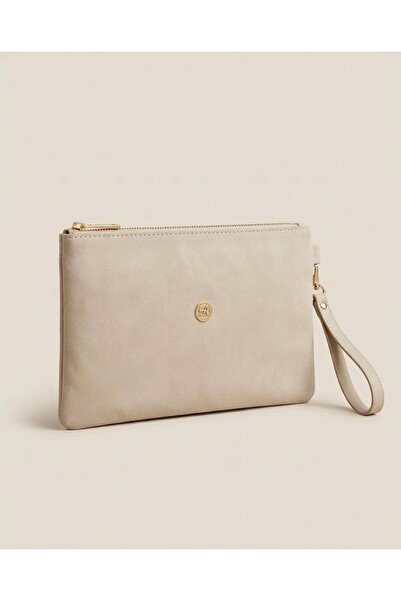 Sahfa Women's Portfolio Bag Zippered Handbag Stylish Daily Bag with Wrist Strap