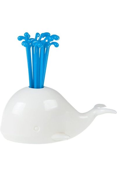 Arabest 16-Piece Animal Shaped Plastic Fruit Forks with Bases,Reusable Desser...