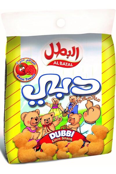 Al Batal Dubbi Sweet Tomato Corn Snack, 20 x 15 g