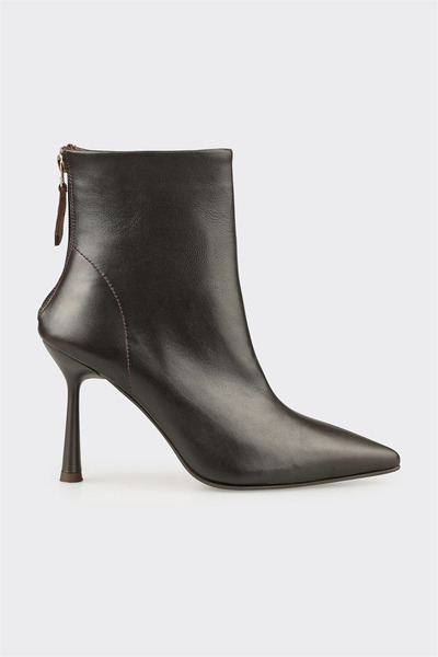 Elle Shoes Kahve Deri Kadın Klasik Bot