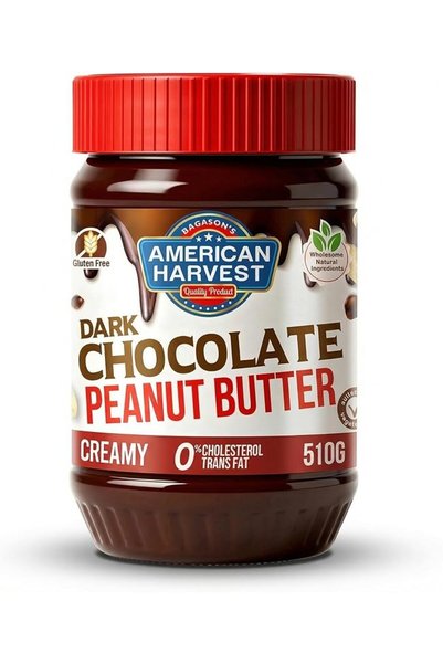 American Harvest Dark Chocolate Peanut Butter - Creamy 510g