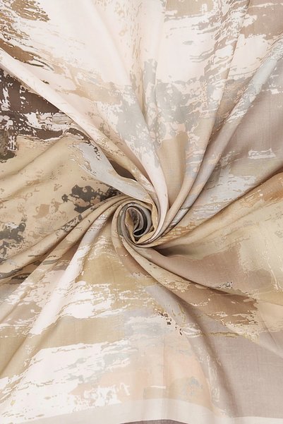 Kayra Brush Pattern Lyocell Scarf Dark Brown