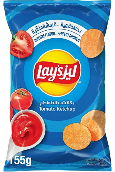 Lay's رقائق البطاطس ليز بنكهة الكاتشب والطماطم، 155 غرام