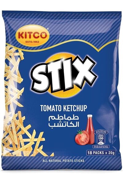 Kitco Stix Tomato Ketchup Potato Sticks, 25 X 20 G, Beige
