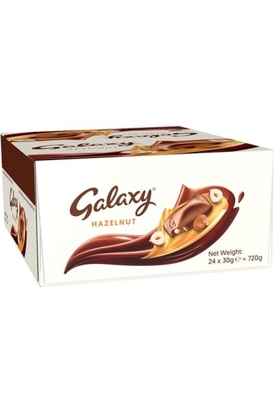 GALAXYBUTIQUE شوكولاتة جالاكسي بالبندق، 36 جرام × 24 قطعة - عبوة واحدة