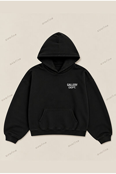Moon Dancer Gallery Dept Logo Comfortable Fit Oversize Unisex Hoodie 100% Cotton 3 Thread Raster Hooded Sweatshirt