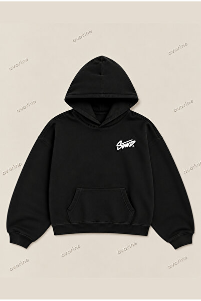 Moon Dancer Std Logo Comfortable Fit Oversize Unisex Hoodie 100% Cotton 3 Thread Threaded Hooded Sweatshirt