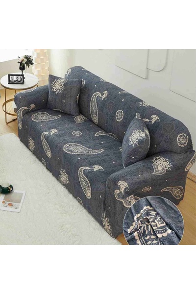 JOJO HOME Husa elastica moderna pentru canapea 2 locuri, poliester / spandex,...