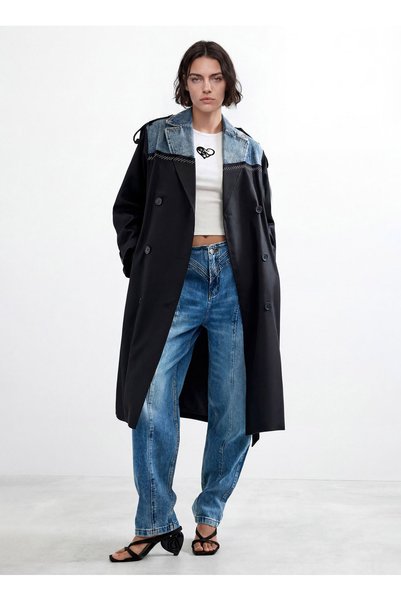 Desigual Siyah Kadın Trençkot 26WWEW22