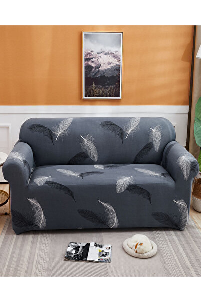 JOJO HOME Husa elastica moderna pentru canapea 3 locuri, spandex / poliester,...