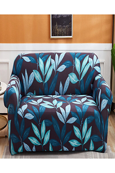 JOJO HOME Husa elastica pentru fotoliu, cu brate, albastru / bleumarin, HEJ1-11