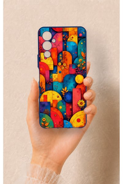 Vip Case Tecno Pova Neo 4 Compatible Colorful Geometric Flower Pattern Silico...