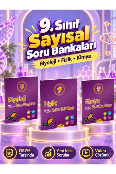 Endemik Yayınları 9. Sınıf Fizik, Kimya ve Biyoloji Video Çözümlü Soru Bankas...