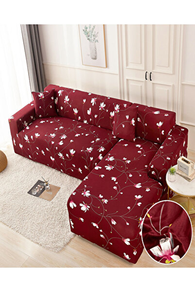 JOJO HOME Set huse elastice pentru coltar, floricele albe, HEJ-24