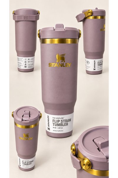 Stanley The Iceflow ™   Flip Straw Tumbler 40 oz Termos Bardak 0.89 Liter