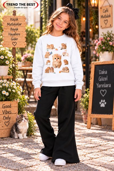 TREND THE BEST Trendin En İyisi Winter, Spring, and Autumn Girls' Black Spani...