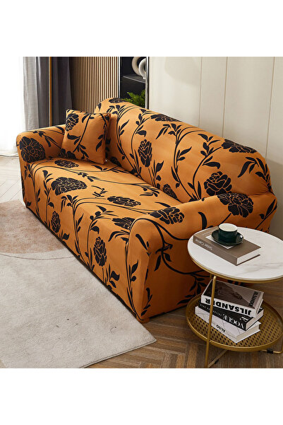 JOJO HOME Husa elastica moderna pentru canapea 2 locuri, poliester / spandex,...