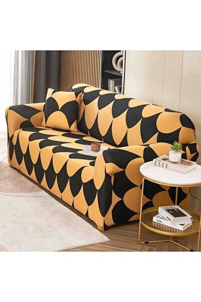 JOJO HOME Husa elastica moderna pentru canapea 3 locuri, spandex / poliester,...