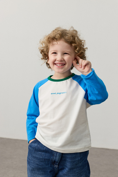 Fahhar Kids Plava majica sa raglan rukavima