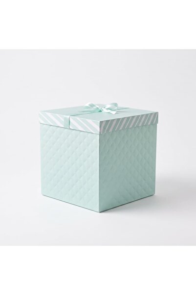 ELdepo Cutie Cadou Eleganta Premium, Forma Cubica, Textura Matlasata cu Funda Satin, Verde, 15x15x15 cm