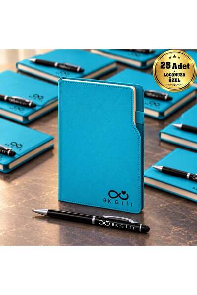 Bk Gift 25 Pieces of 374 Thermo Leather Date Agenda with Your Logo & Black To...