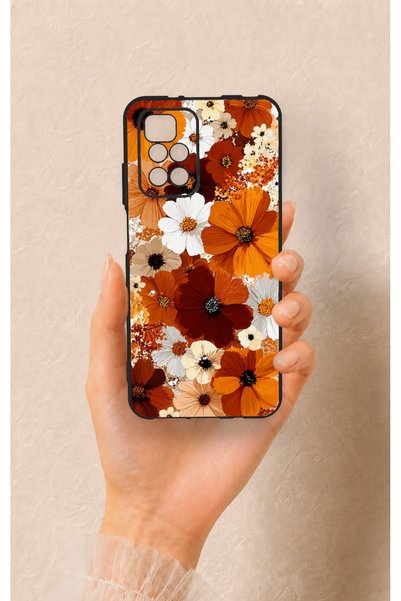 Vip Case Redmi 10 2022 Compatible Autumn Tone Floral Pattern Silicone Case
