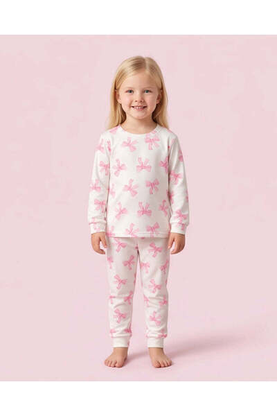 REDTAG Girls White Printed Jogging Set