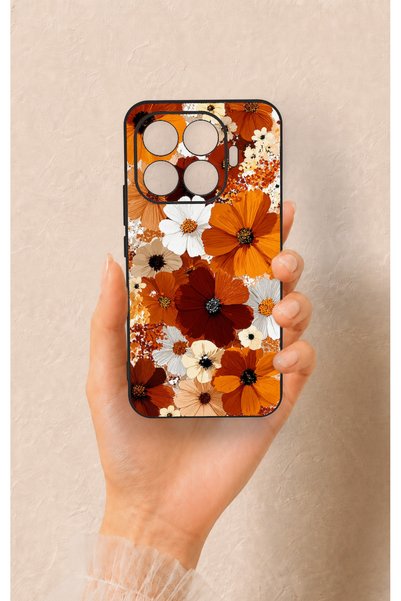 Vip Case Mi 17t Pro 5g Compatible Autumn Tone Floral Pattern Silicone Case