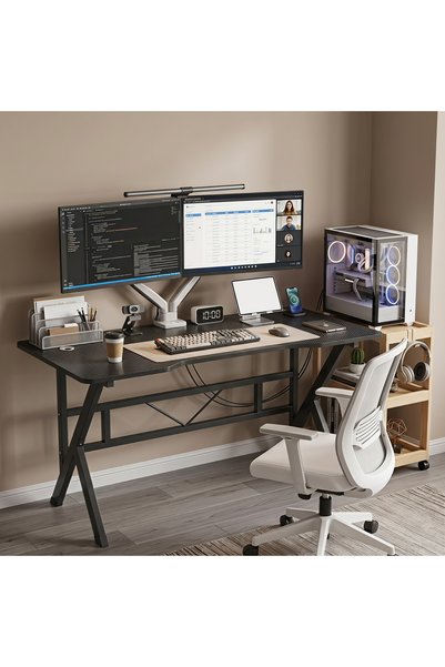Bangiga 100*55cm Ergonomic K shaped Game Table, Study Desk, Office Table Spac...