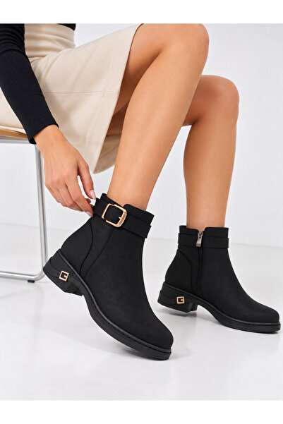 Conforty Women's Emerald Smoked Thermo Sole Boots with Belt Detail, Side Buck...