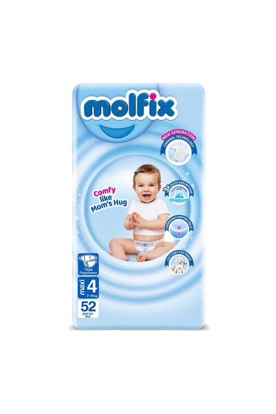 Molfix Diaper Size (4) Mega Pack 52 Diapers