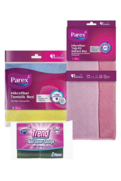 Parex Pachet de lavete clasice de curățare din burete și microfibră