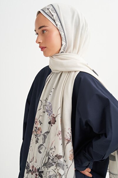 carell Aura Pattern Reniva Tensel Shawl Gray