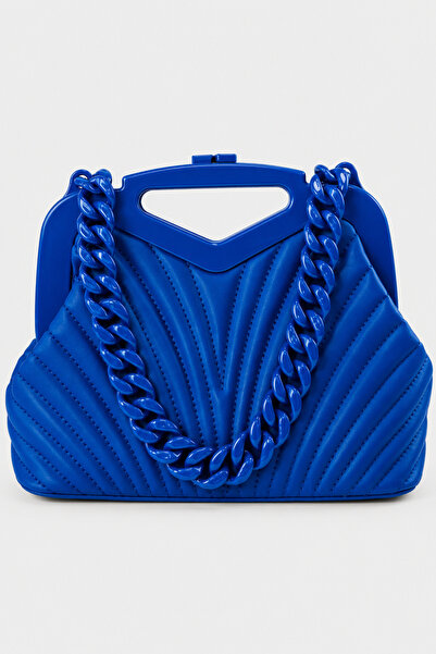 birizmoda Retro Women's Scholarship Hand and Shoulder Bag - Saks Blue