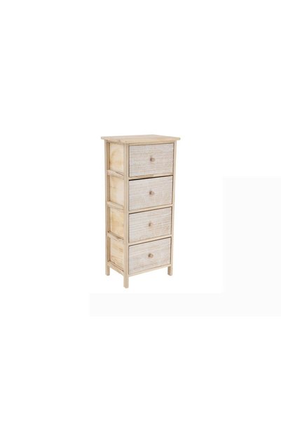 Aria Trade Ξύλινη συρταριέρα με 4 συρτάρια από MDF, 37,5x27,5x86 εκ.
