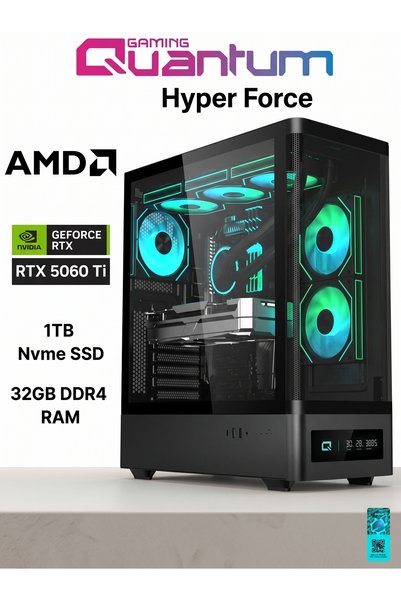 Quantum Raxius Stormforge Force Ryzen7 5700X 32GB 1TBSSD RTX5060ti W11P Gamin...