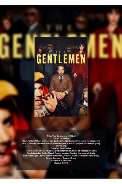 OEM Αφίσα Ινφογραφικό The Gentlemen, Καλτ Ταινιών, Χαρτόνι 250γρ, Α4