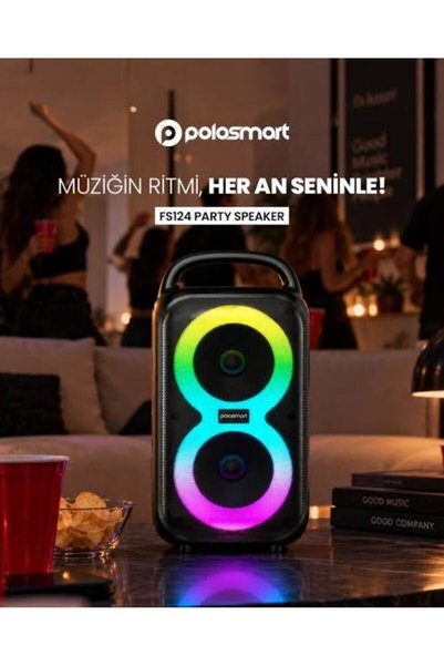 Polosmart FS124 Kablosuz Party Speaker Hoparlör Siyah