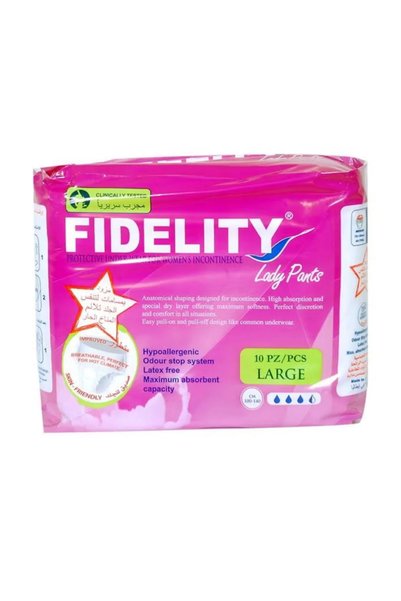 fidelity Lady Pants Large Women's Incontinence Diapers 10s